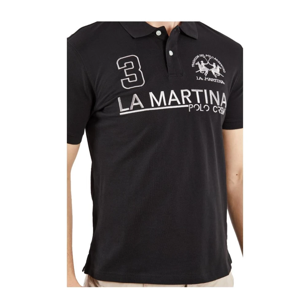 LA MARTINA Polo Shirts Black Heren