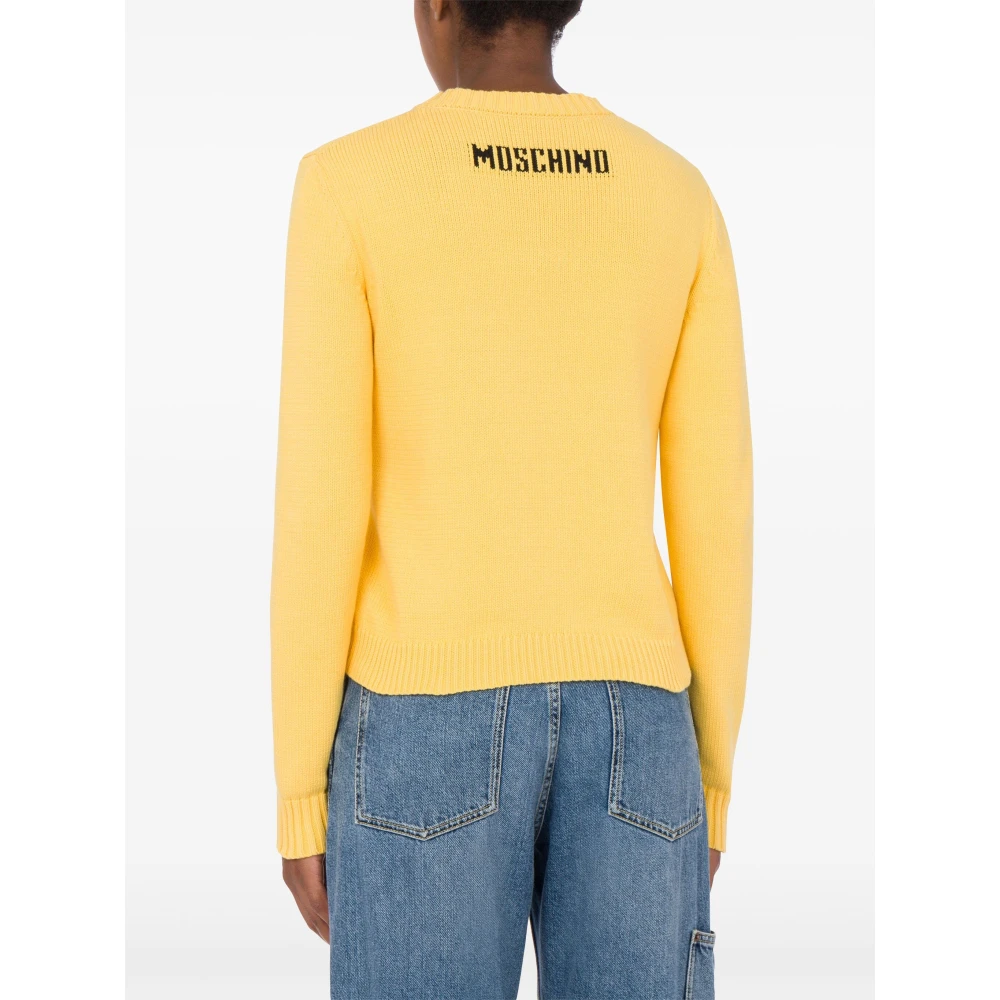 Moschino Stijlvolle Maglia T-shirt voor mannen Yellow Dames