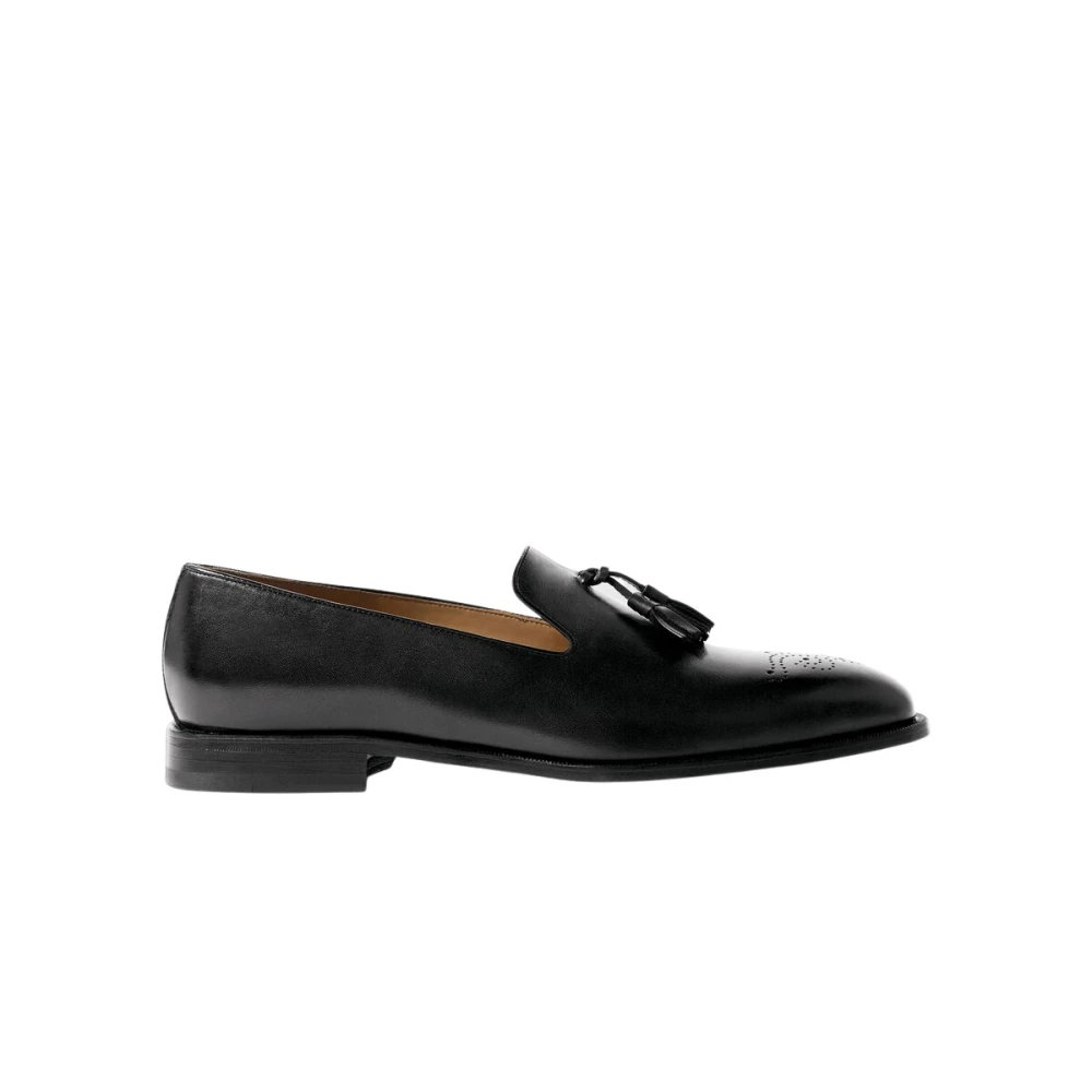 Scarosso Logo Tassel Loafers för sommarstil Black, Herr