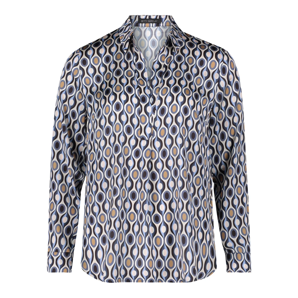 Betty Barclay Grafische Longblouse met Hemdkraag Multicolor Dames