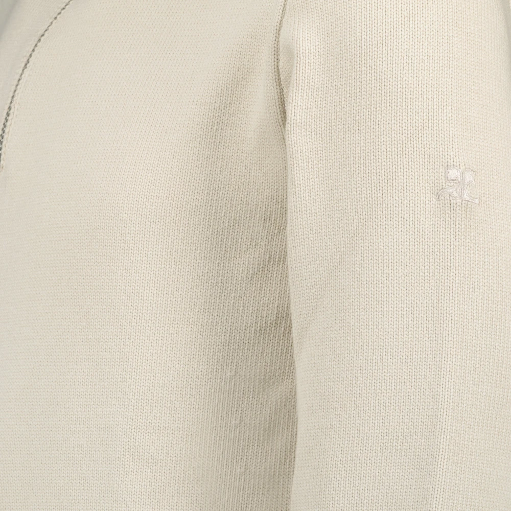 Courrèges Beige Zip-Up Sweater Lente-Zomer 2025 Beige Heren