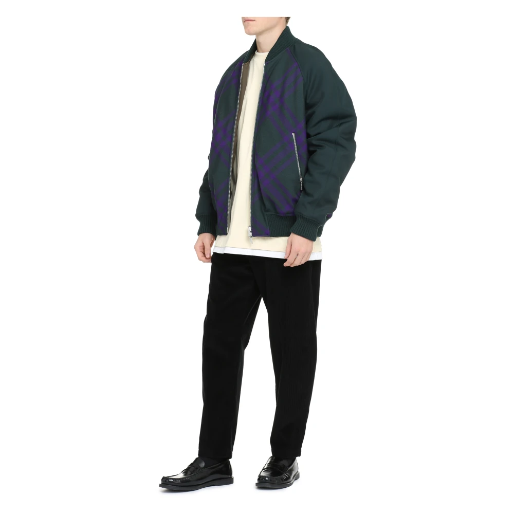 Burberry Omkeerbare wollen bomberjack Multicolor Heren