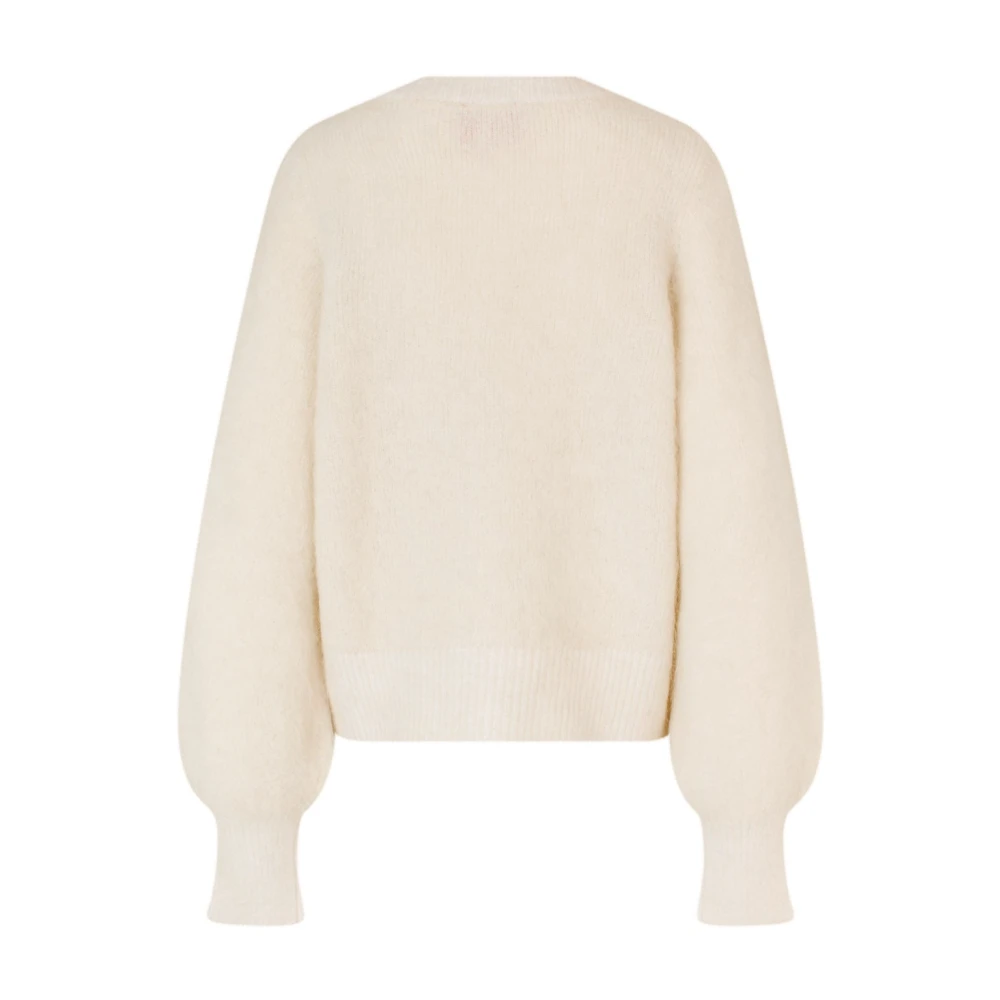 Cras Zachte Gebreide Vest met Decoratieve Knopen Beige Dames