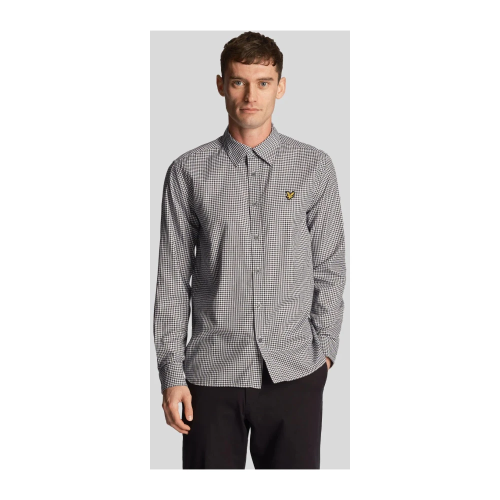 Lyle & Scott Shepherd Check Shirt in Donkerblauw Wit Blue Heren