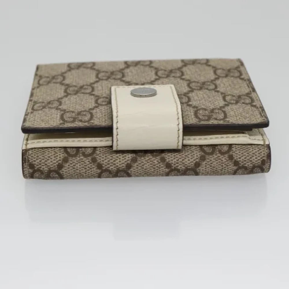 Gucci Vintage Pre-owned Leather wallets Beige Dames