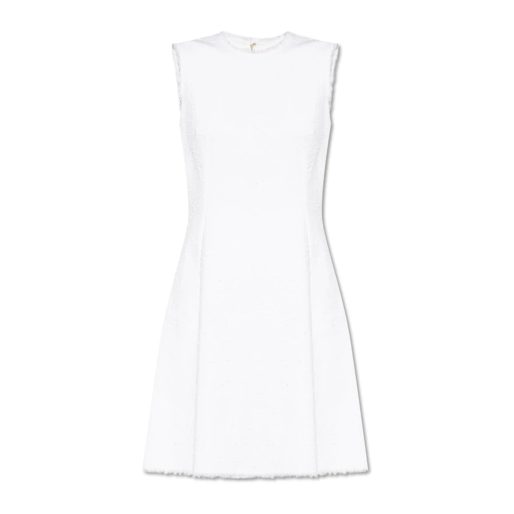 Dolce & Gabbana Tweed mouwloze jurk White Dames
