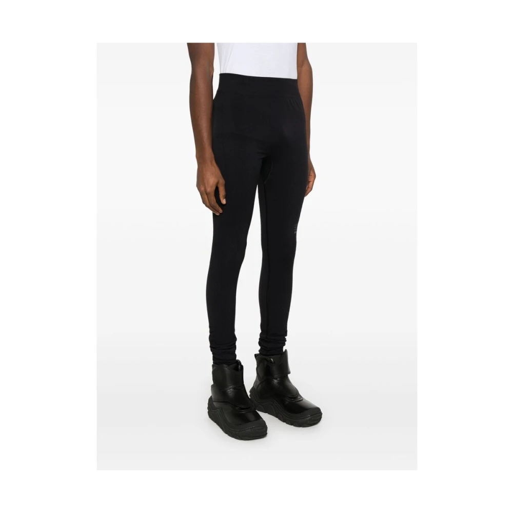 MM6 Maison Margiela Zwarte naadloze skinny leggings met logoprint Black Heren