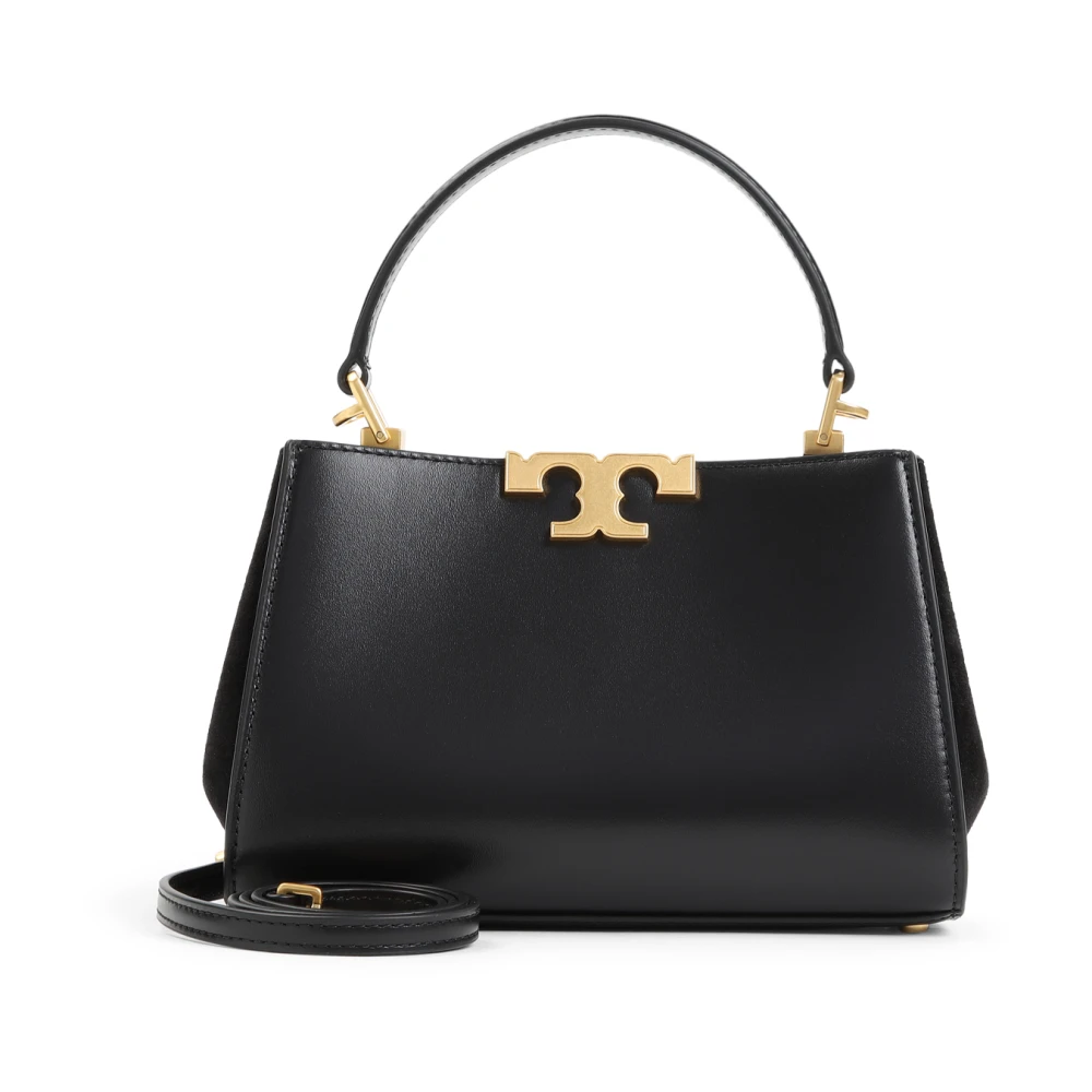 TORY BURCH Zwarte Mini Satchel met Logo Black Dames