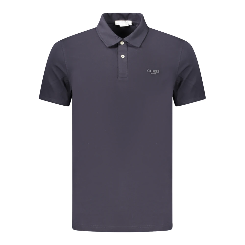 Guess Blue Short-Sleeved Polo Shirt - Male - Polo Shirts - S - Tops