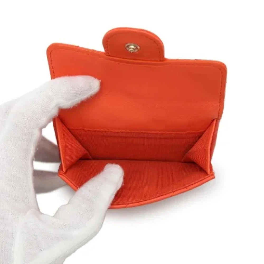 Chanel Vintage Pre-owned Leather wallets Orange Dames
