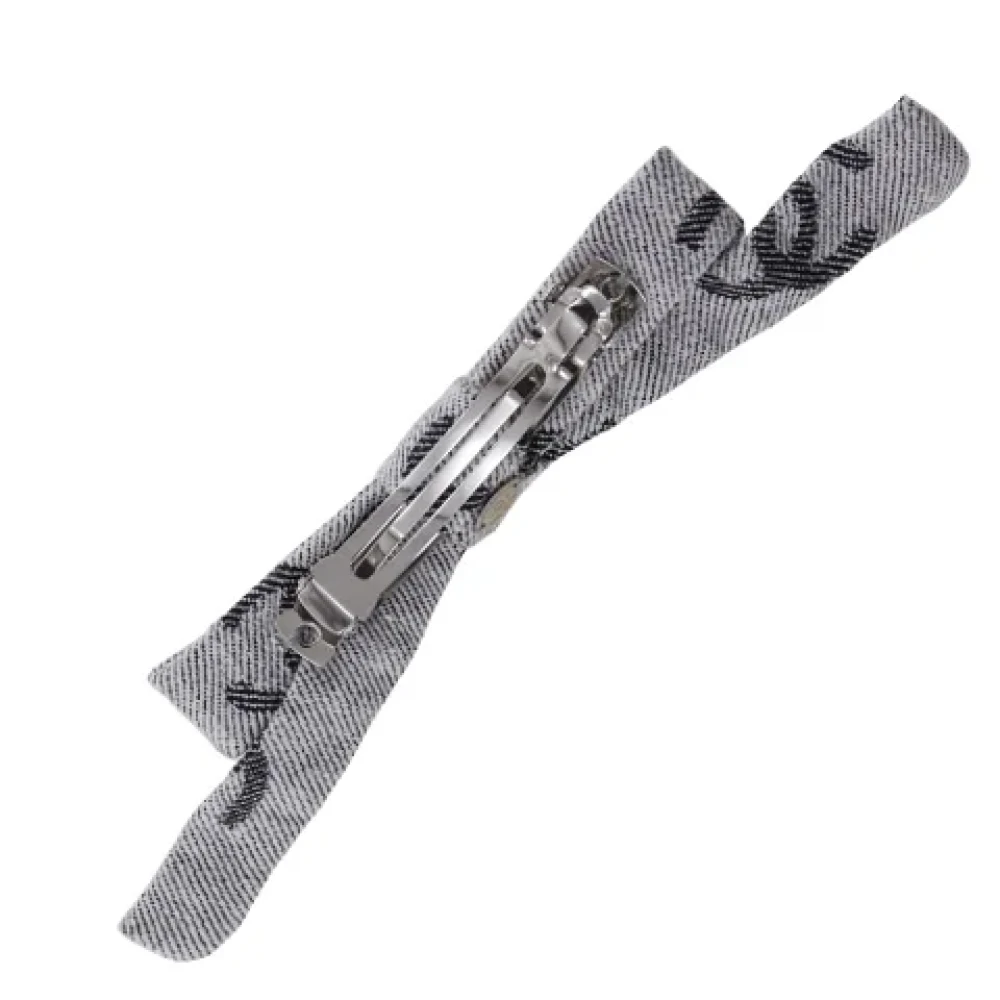 Chanel Vintage Pre-owned Cotton hair-accessories Gray Dames