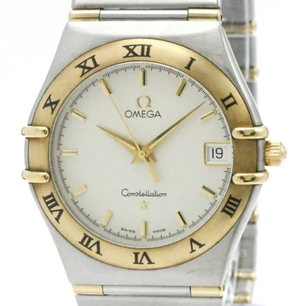 Omega Vintage Pre-owned Guld klockor White, Herr