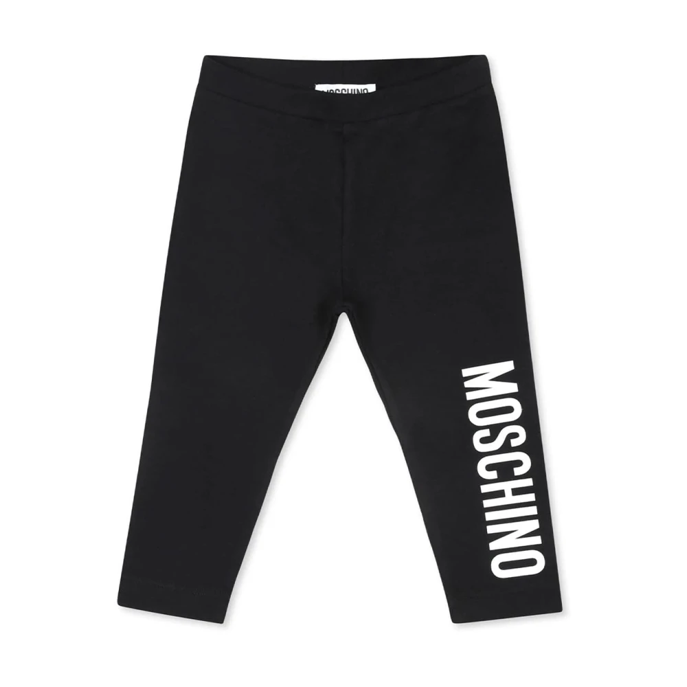 Moschino Boys Black Leggings, 18 M, Leggings