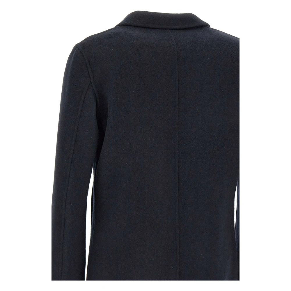 BOB Bron Blauwe Wollen Jas Blue Heren