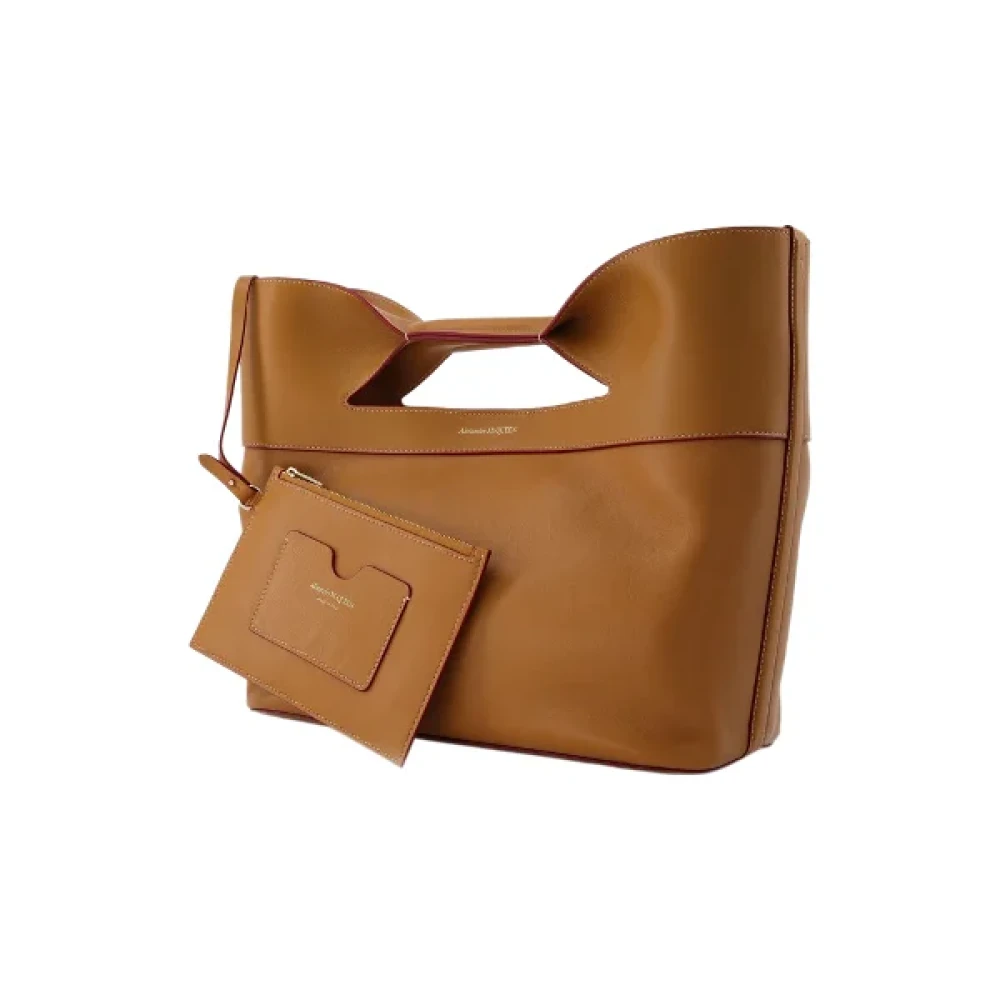 alexander mcqueen Leather handbags Brown Dames