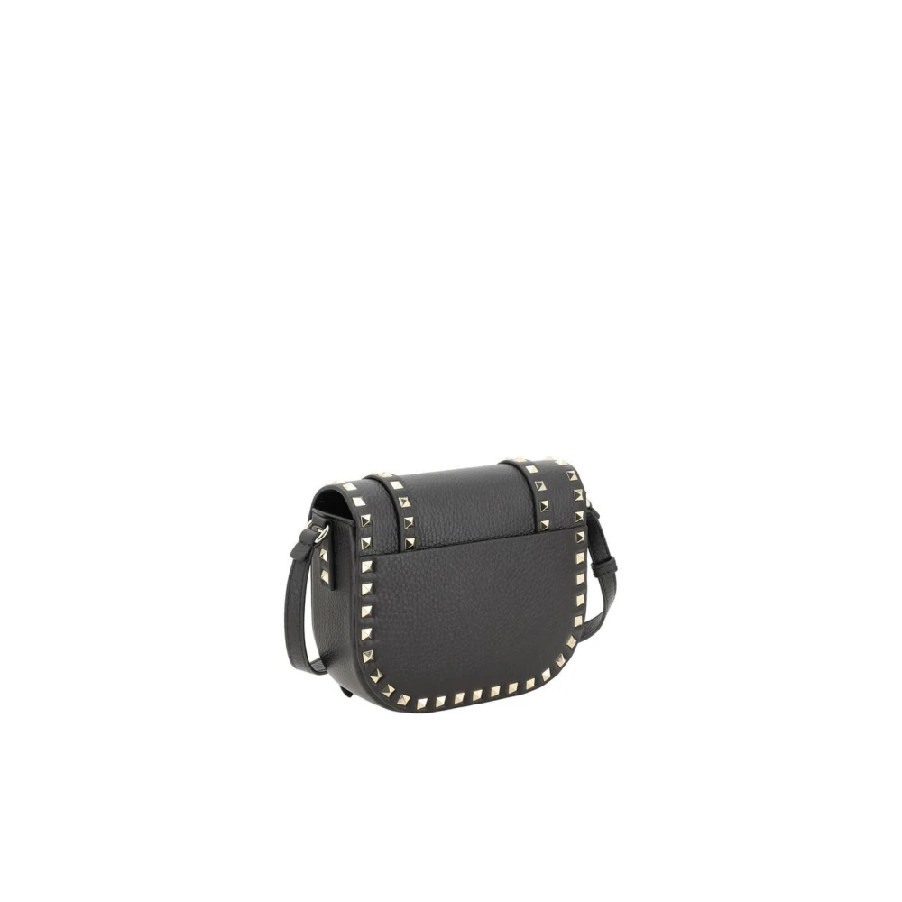 Valentino Garavani Rockstud Leren Schoudertas Black Dames