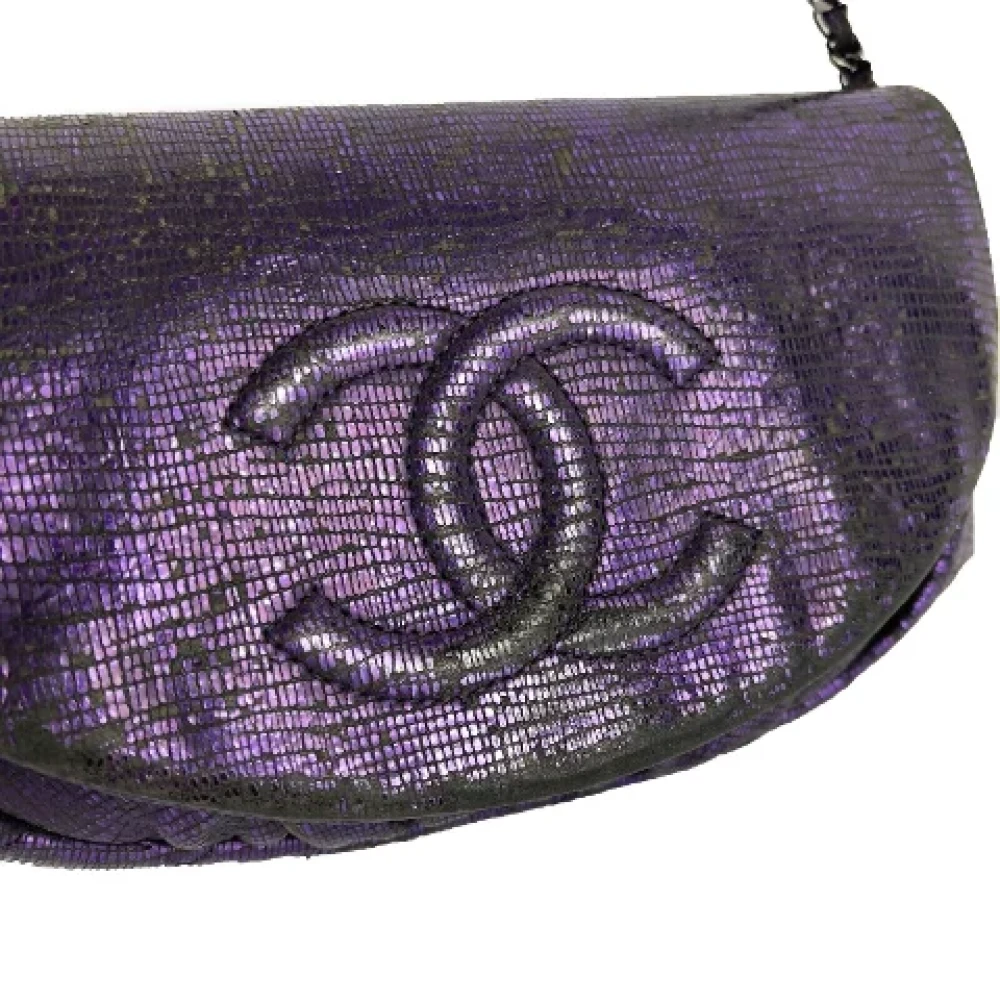 Chanel Vintage Pre-owned Leather chanel-bags Purple Dames