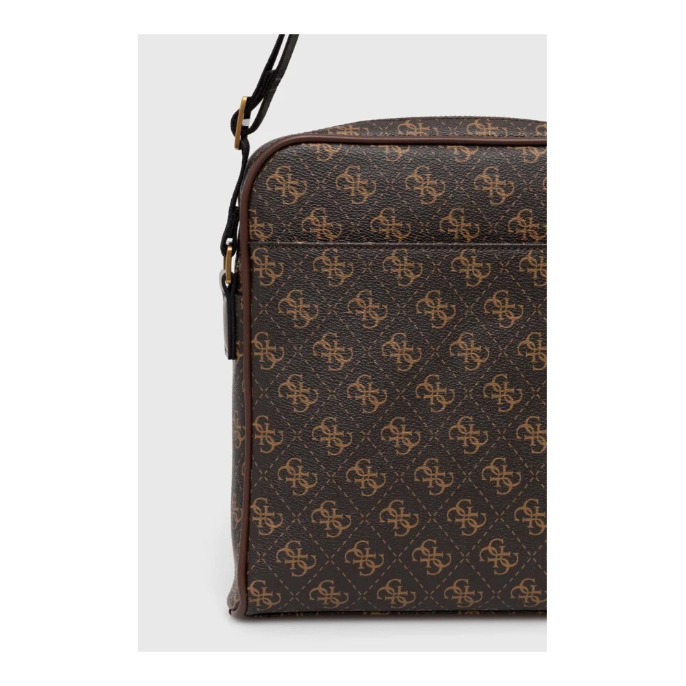 Guess Milano PU Leren Schoudertas Brown Heren