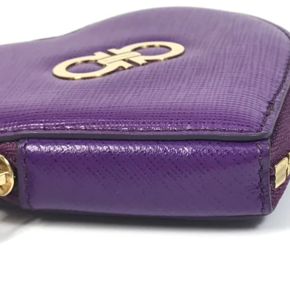 Salvatore Ferragamo Pre-owned Leather wallets Purple Dames