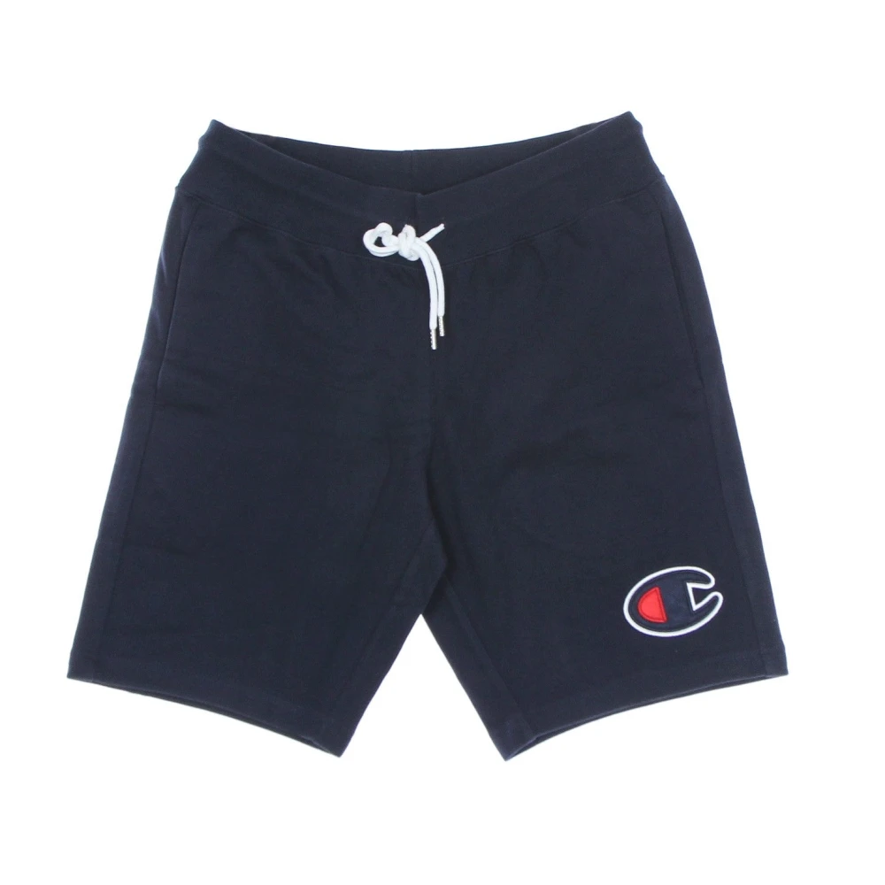 Champion Navy Blue Trainingsbroek Shorts Geborsteld Katoen Blue Heren