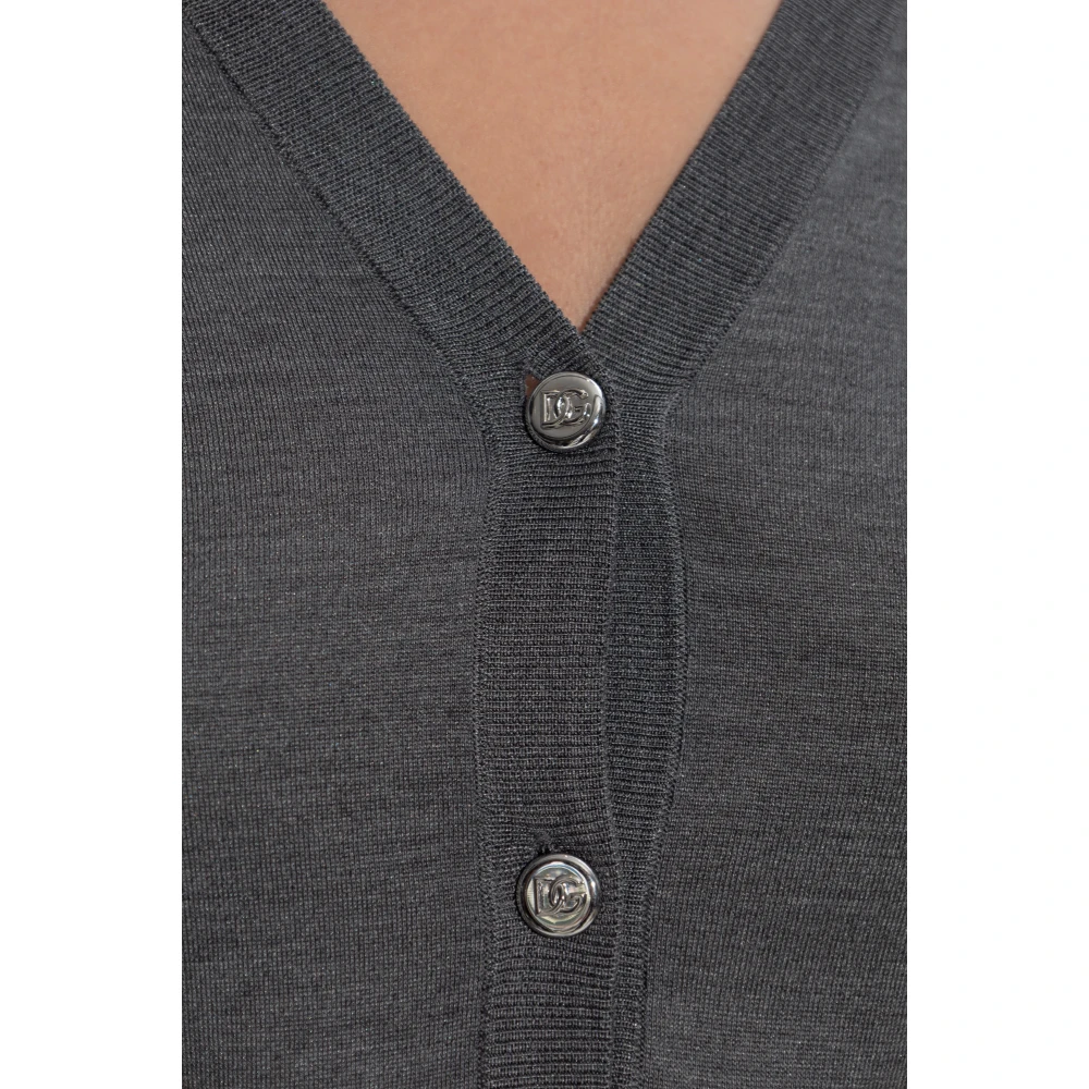Dolce & Gabbana Zijden vest Gray Dames