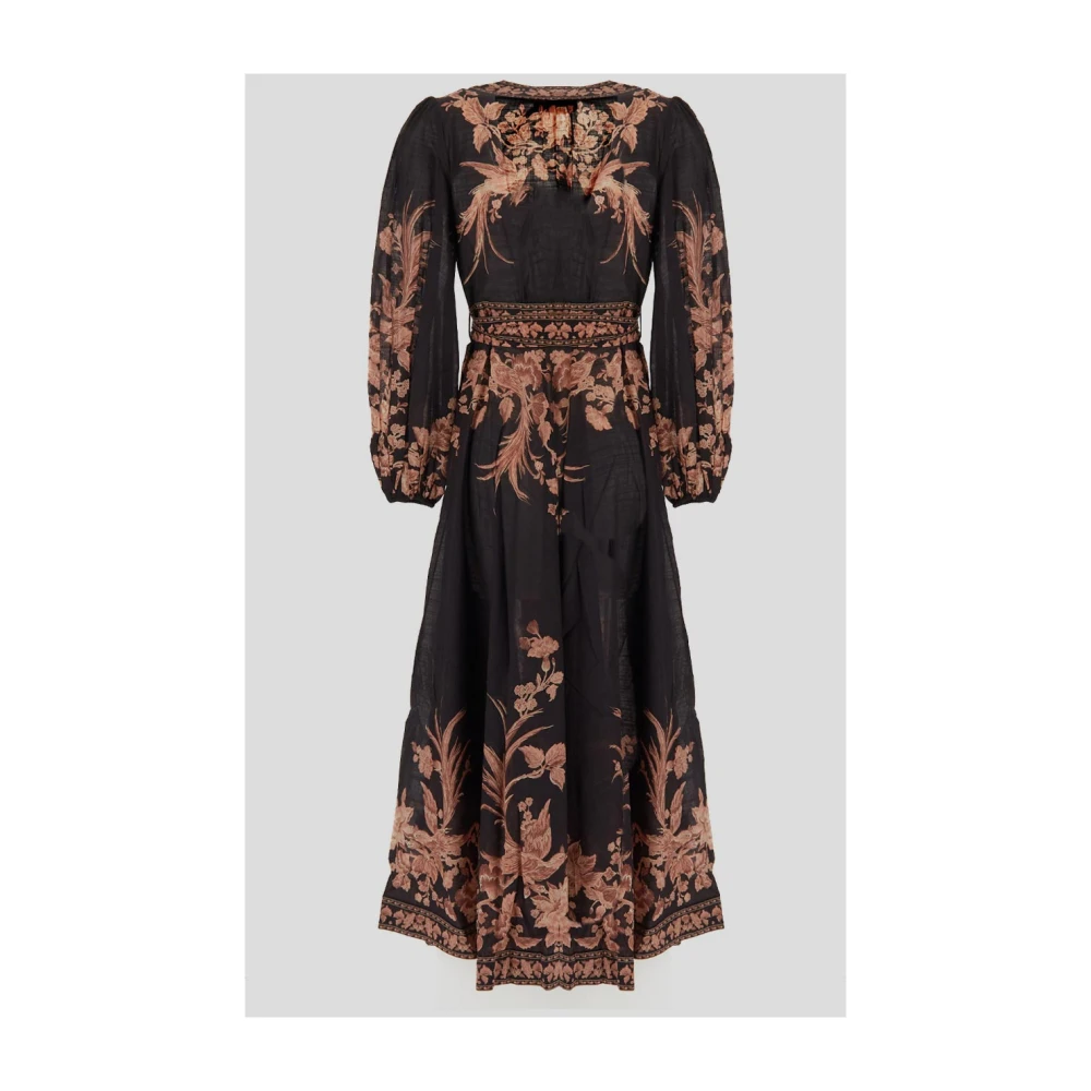 Zimmermann Katoenen Wrap Midi Jurk Multicolor Dames