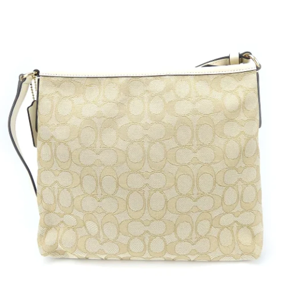 Coach Pre-owned Canvas shoulder-bags Beige Dames