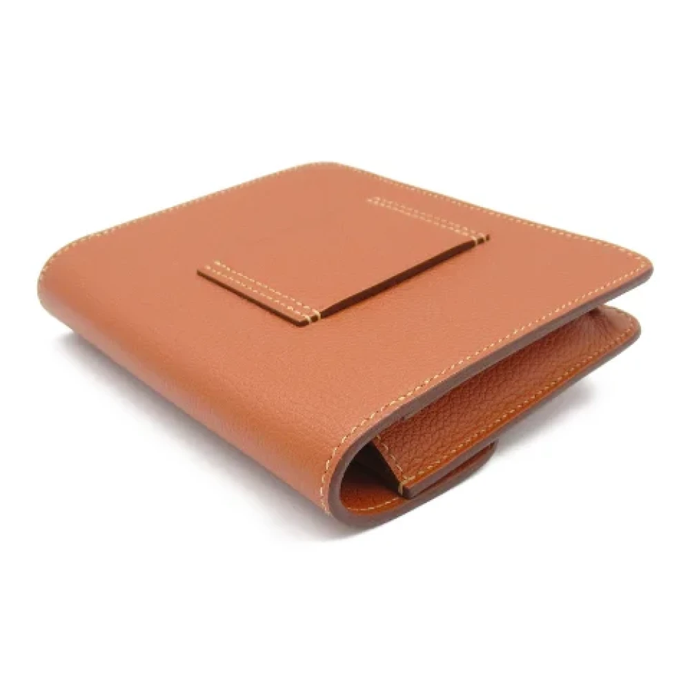 Hermès Vintage Pre-owned Leather wallets Brown Dames