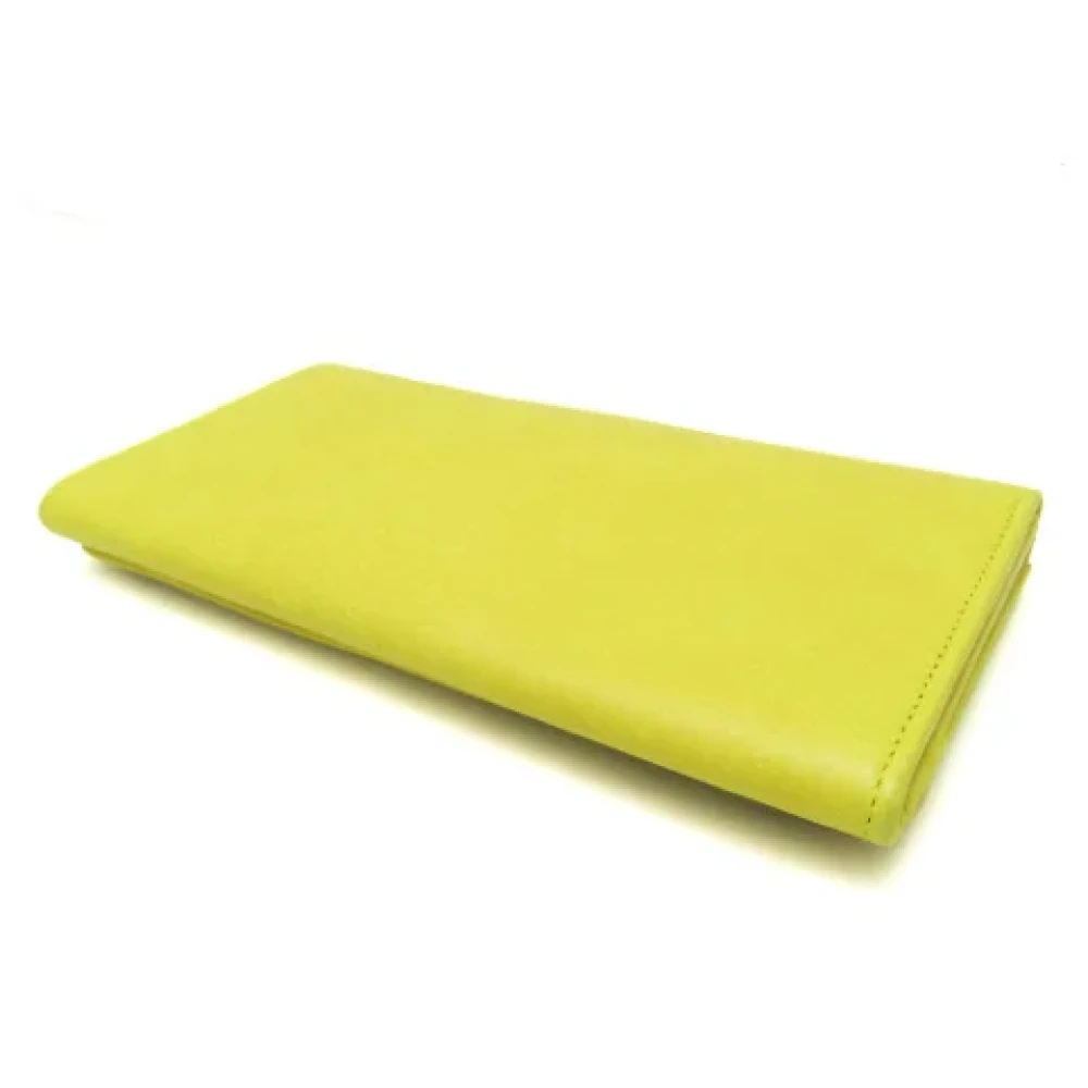 Balenciaga Vintage Pre-owned Leather wallets Yellow Dames