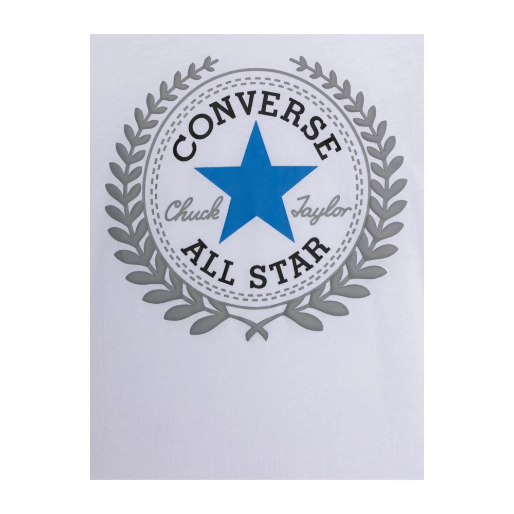 Converse Kinderen Gestreept Katoenen T-shirt White Heren
