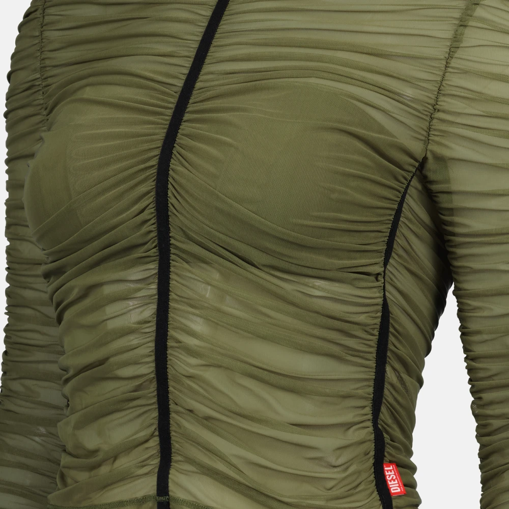 Diesel Groene T-Aiko Top Lente-Zomer 2025 Green Dames