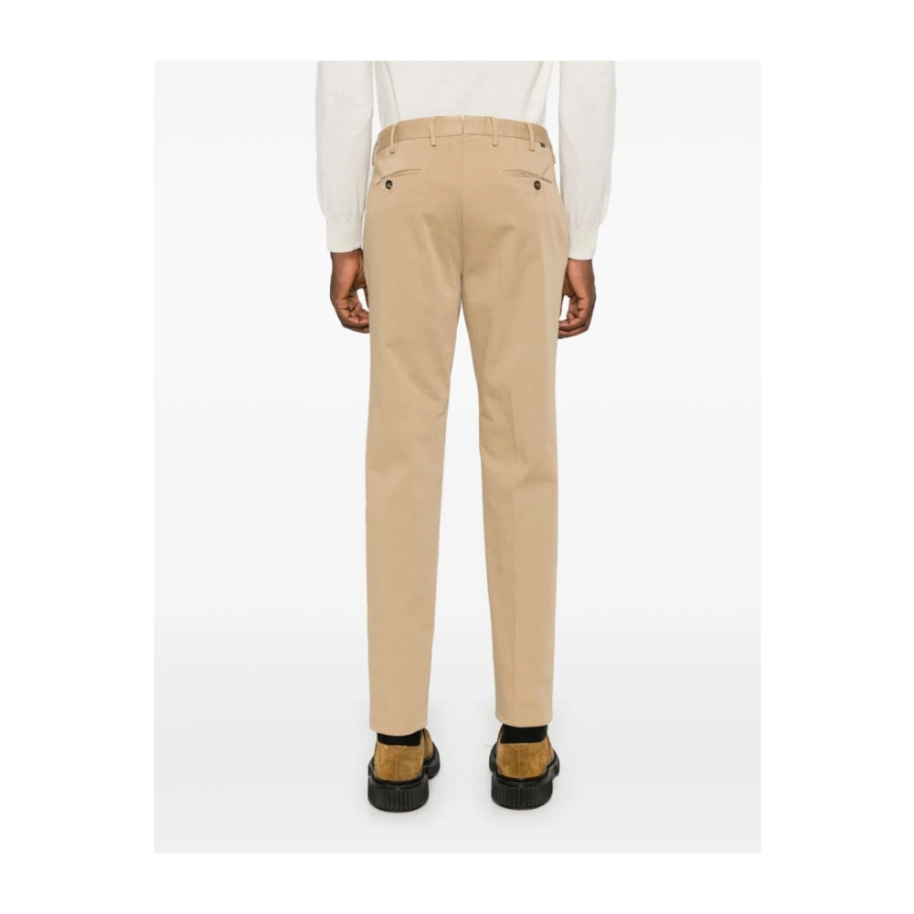 Incotex Beige Stretch Katoenen Broek Beige Heren