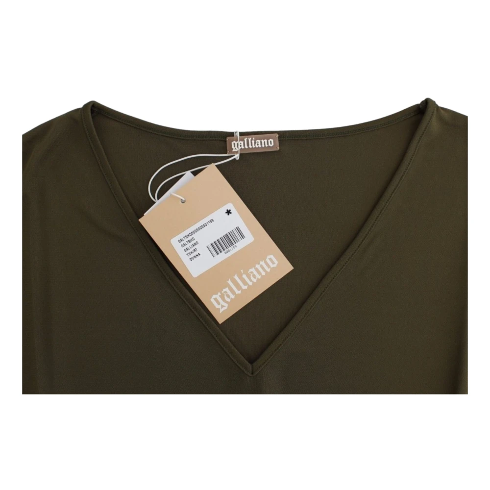 John Galliano Smaragdgroene Elegante Zijden Blouse Green Dames