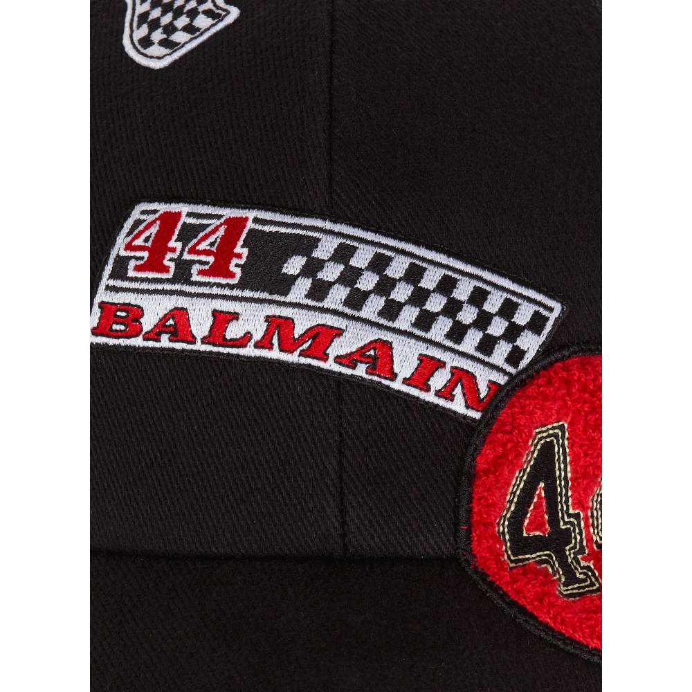 Balmain Racing pet met patches Black Heren