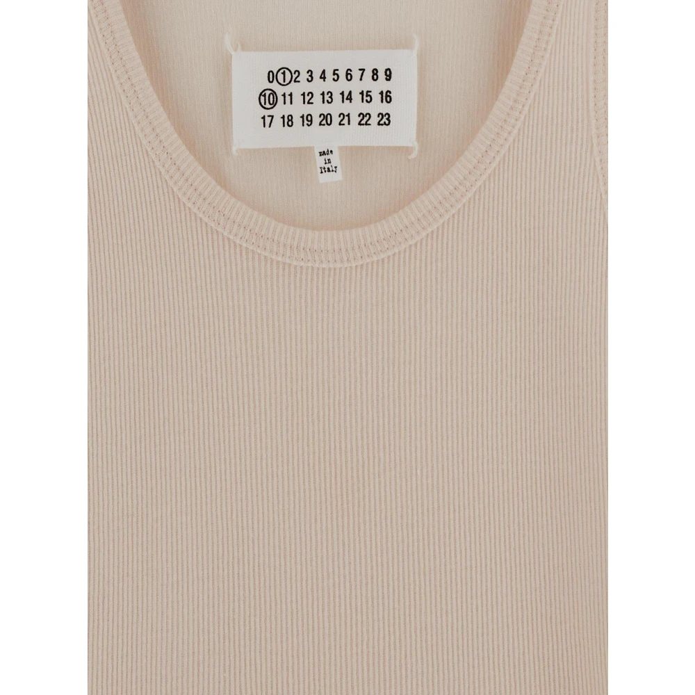 Maison Margiela Geribbelde Katoenen Tanktop Pink Heren