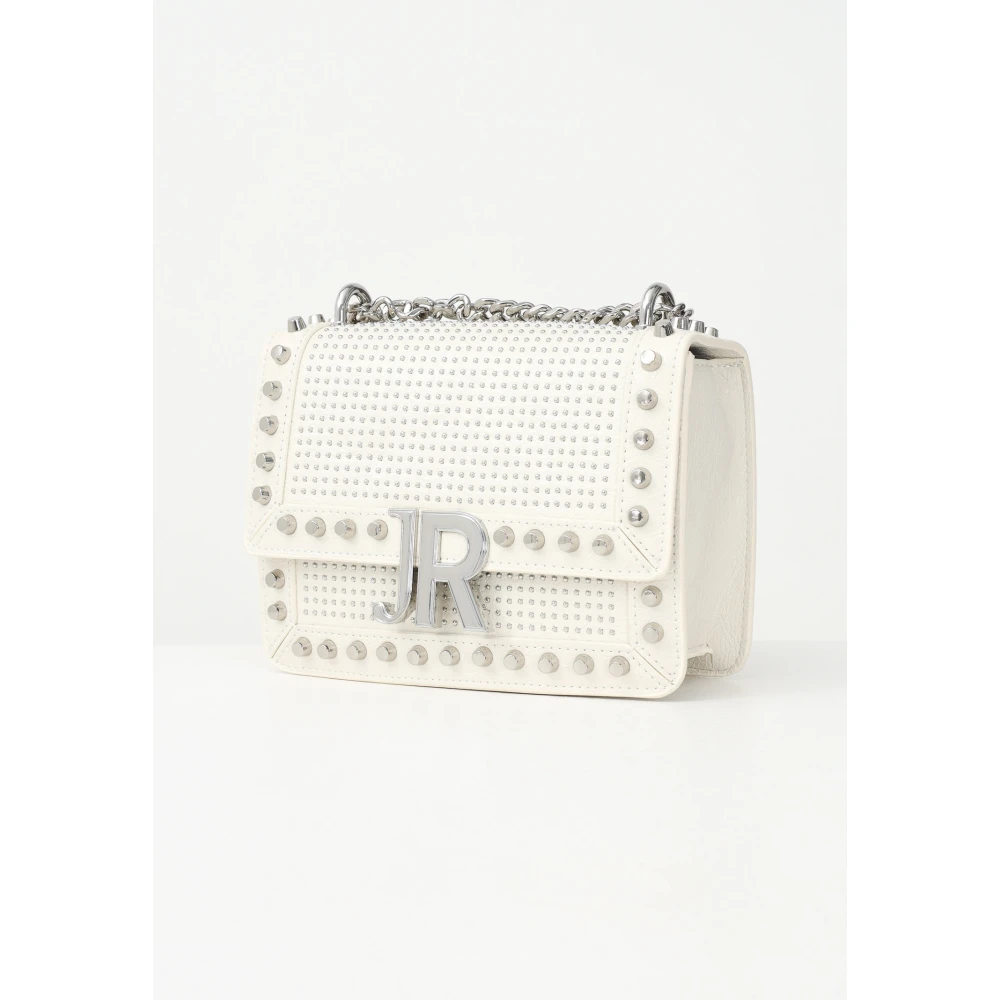 Richmond Witte Schoudertas met Zilveren Details White Dames