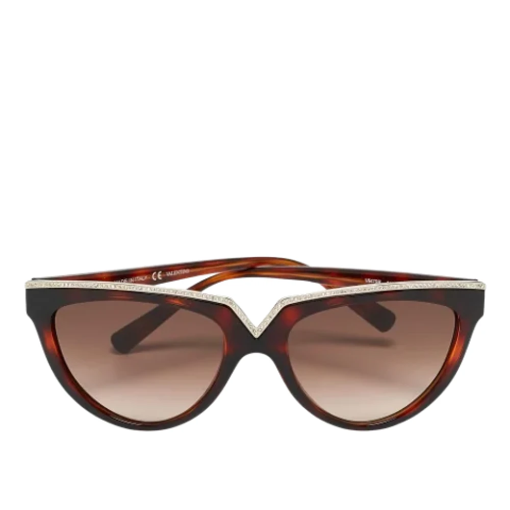 Valentino Vintage Pre-owned Acetate sunglasses Brown Unisex