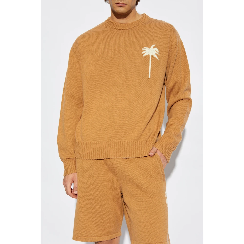 Palm Angels Trui met palm patroon Brown Heren