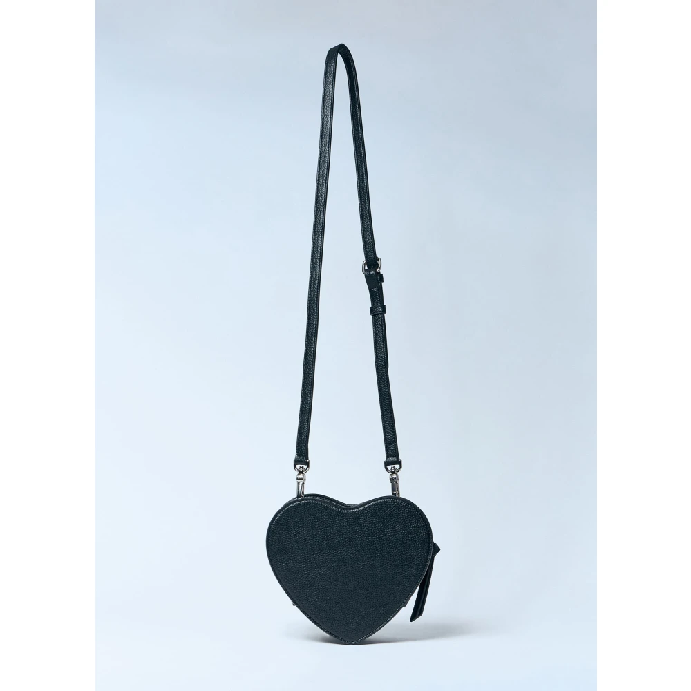 Vivienne Westwood Hart Crossbody Tas met Logo Plaque Black Dames