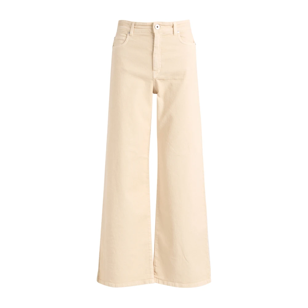 Weekend Max Mara Women's Beige Wide Jeans, 2XS, Wkdmedina