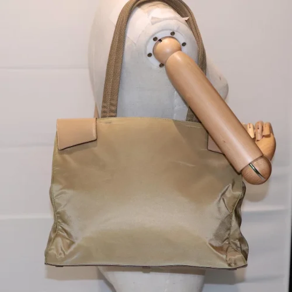 Prada Vintage Pre-owned Fabric prada-bags Beige Dames