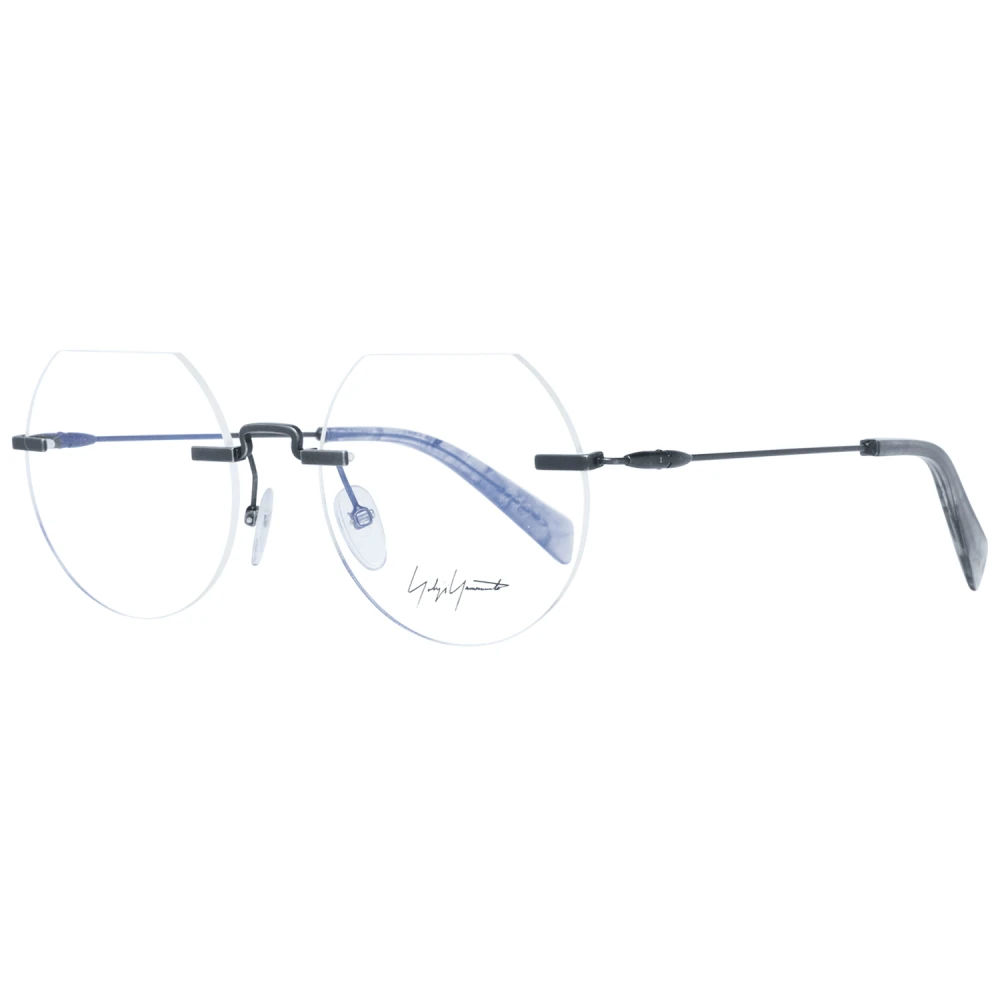 Yohji Yamamoto Men's Gray Round Rimless Glasses - Glasses - One Size - Accessories