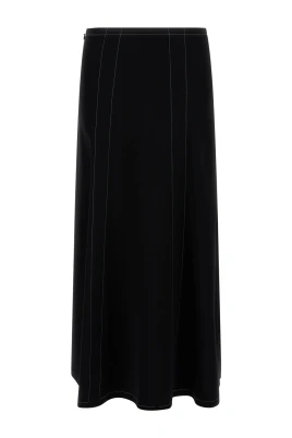 Front-Slit Midi Skirt
