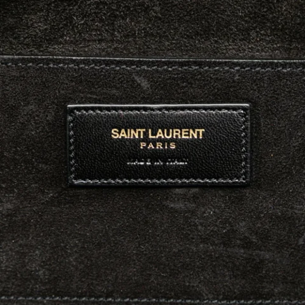 Saint Laurent Vintage Pre-owned Suede handbags Black Dames
