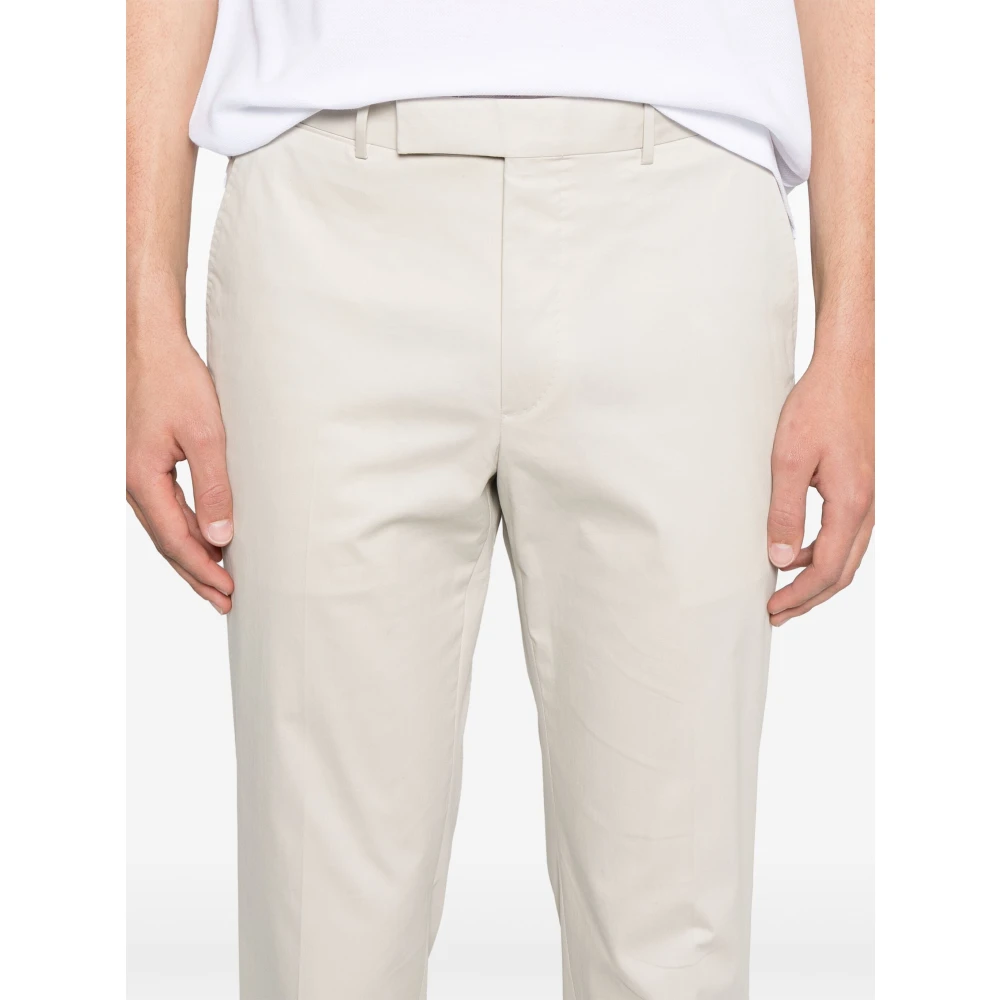 Ermenegildo Zegna Katoenen broek met zij- en achterzakken Beige Heren