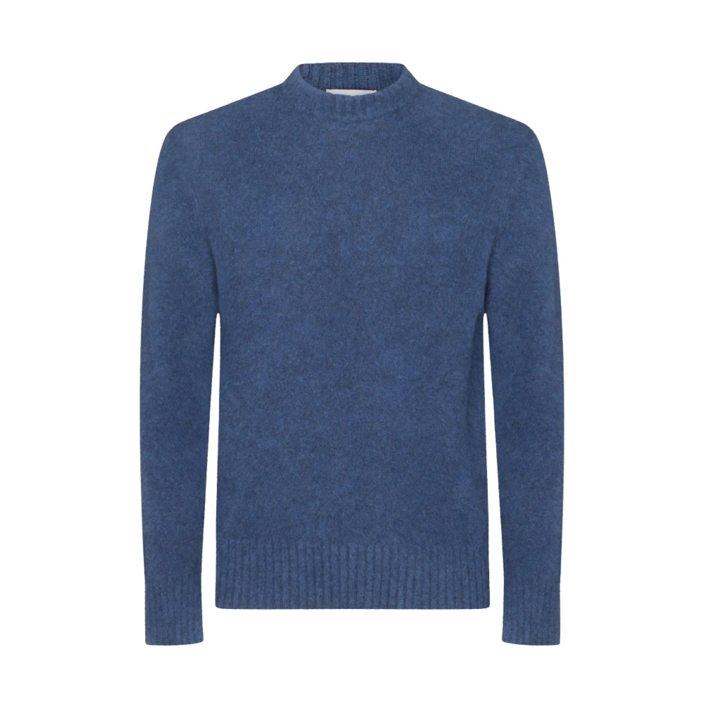 Piacenza 1733 Blauwe Cashmere Sweater Denim Gebreide kleding Blue Heren