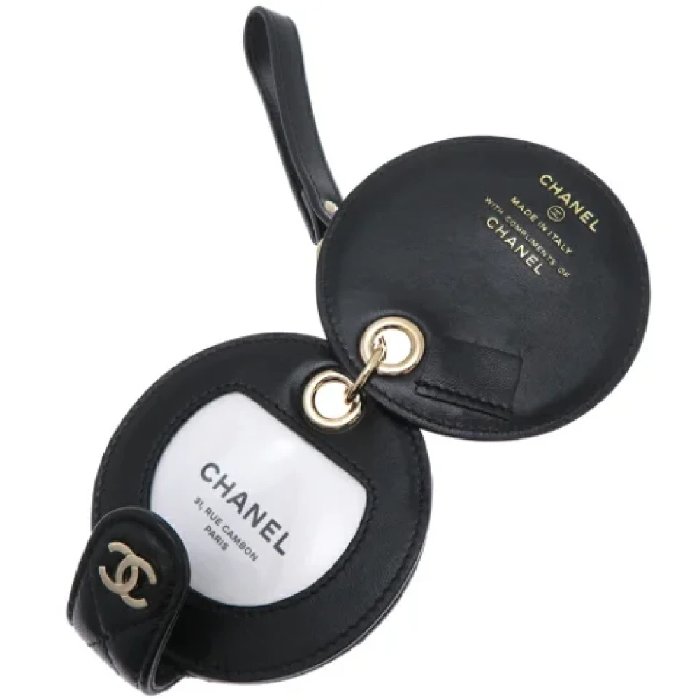 Chanel Vintage Pre-owned Leather home-office Black Dames