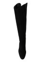 black-suede-knee-high-flat-boots