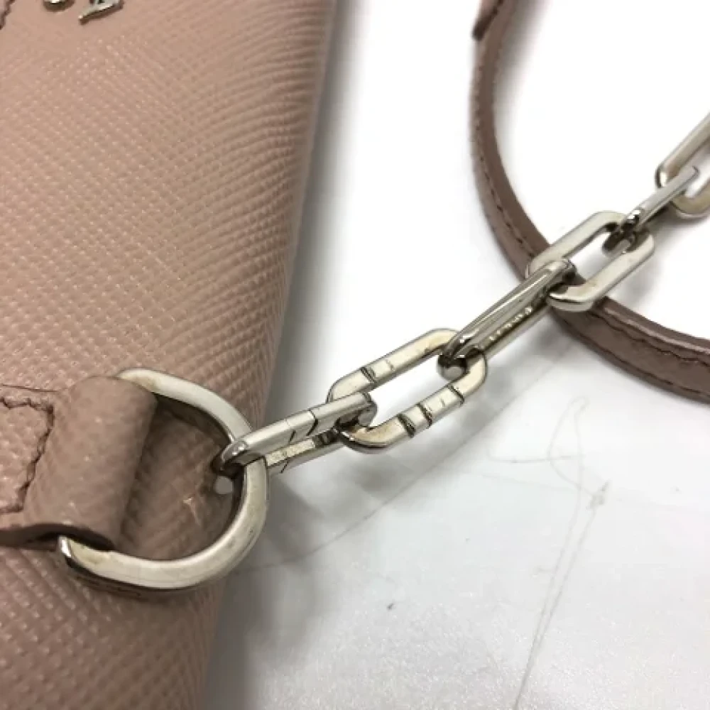 Prada Vintage Pre-owned Leather prada-bags Beige Dames