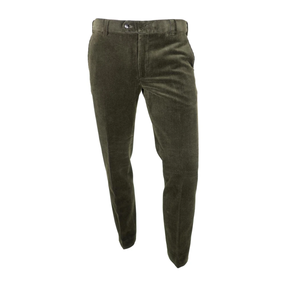 Meyer Men's Green Velvet Trousers Roma - Chinos - W42 L32 - Trousers